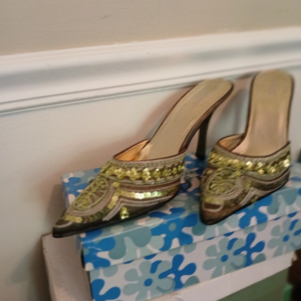 Elegant Embroidered Mules